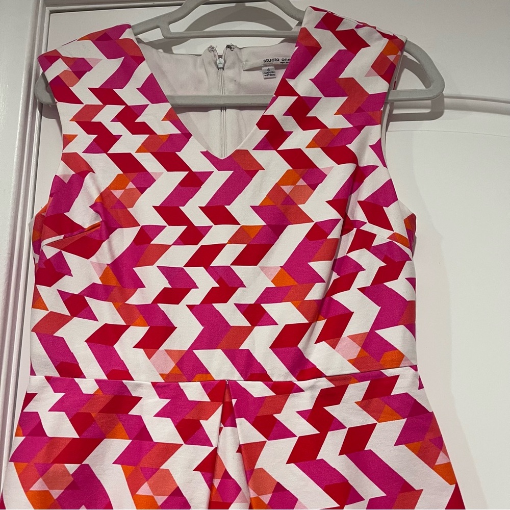 Sleeveless summer dress! Bright colors great for Easter